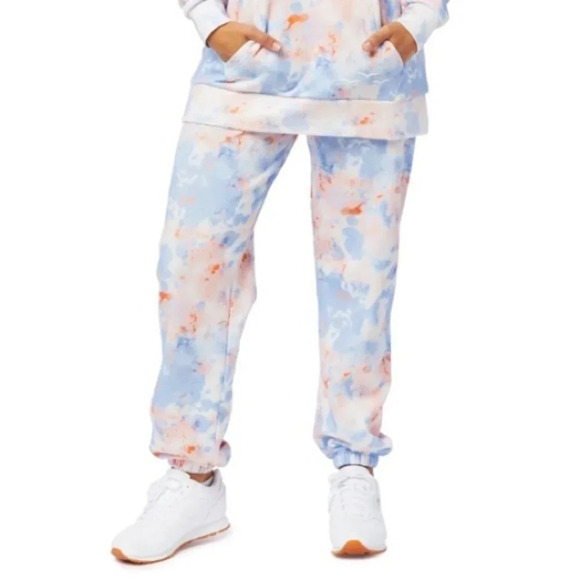 Lazypants Niki  Original Fleece Jogger Sweatpants Size Small NWT Blue Creamsicle - Picture 6 of 9